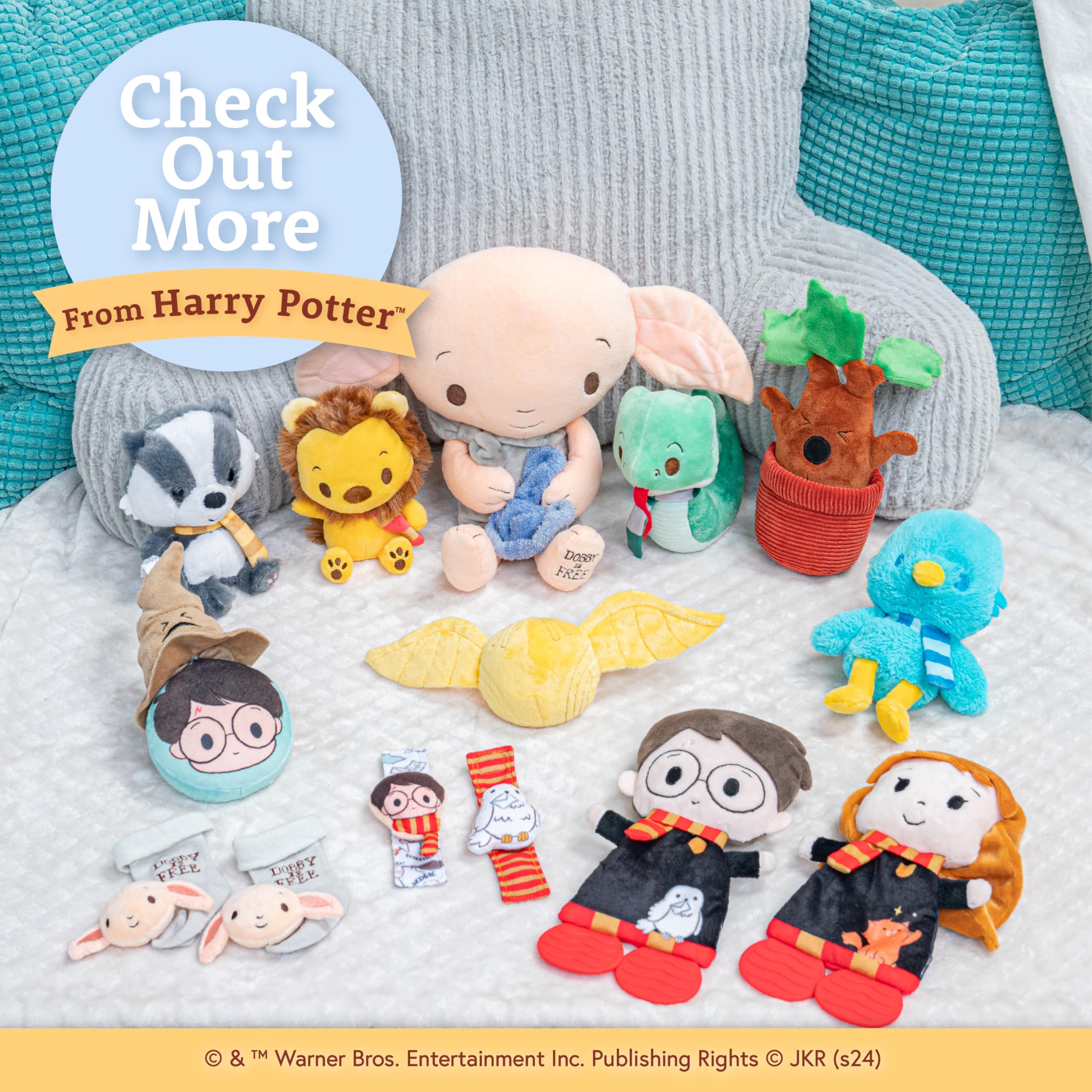 Harry Potter Baby Teething Toys for 3-6 Months - Soft Quidditch Plush Minky Fabric Sensory Teether & Learning Toy for Infants | Hogwarts Magic Inspired Baby Gift for Newborns & Toddlers | Perfect for Soothing Sore Gums & Early Childhood Development
