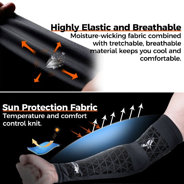 Breathable Football Arm Sleeves with Grip Technology - SH002 | Moisture-Wicking Compression Sleeves for Quarterbacks, Receivers & Training | Perfect for Football, Training & Outdoor Sports