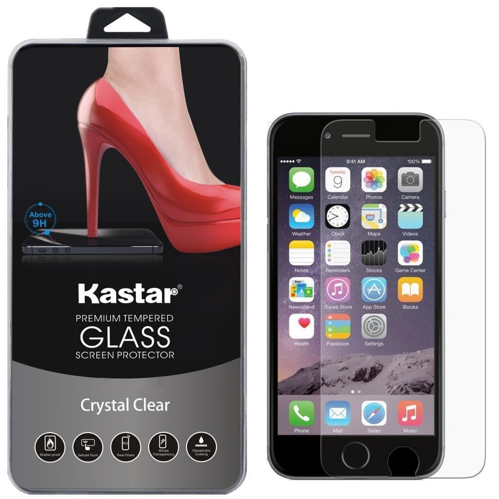 Kastar 6-Pack iPhone 6/6S Tempered Glass Screen Protector - for AT&T, T-Mobile, Sprint, Verizon - Crystal Clear Protection for Daily Use