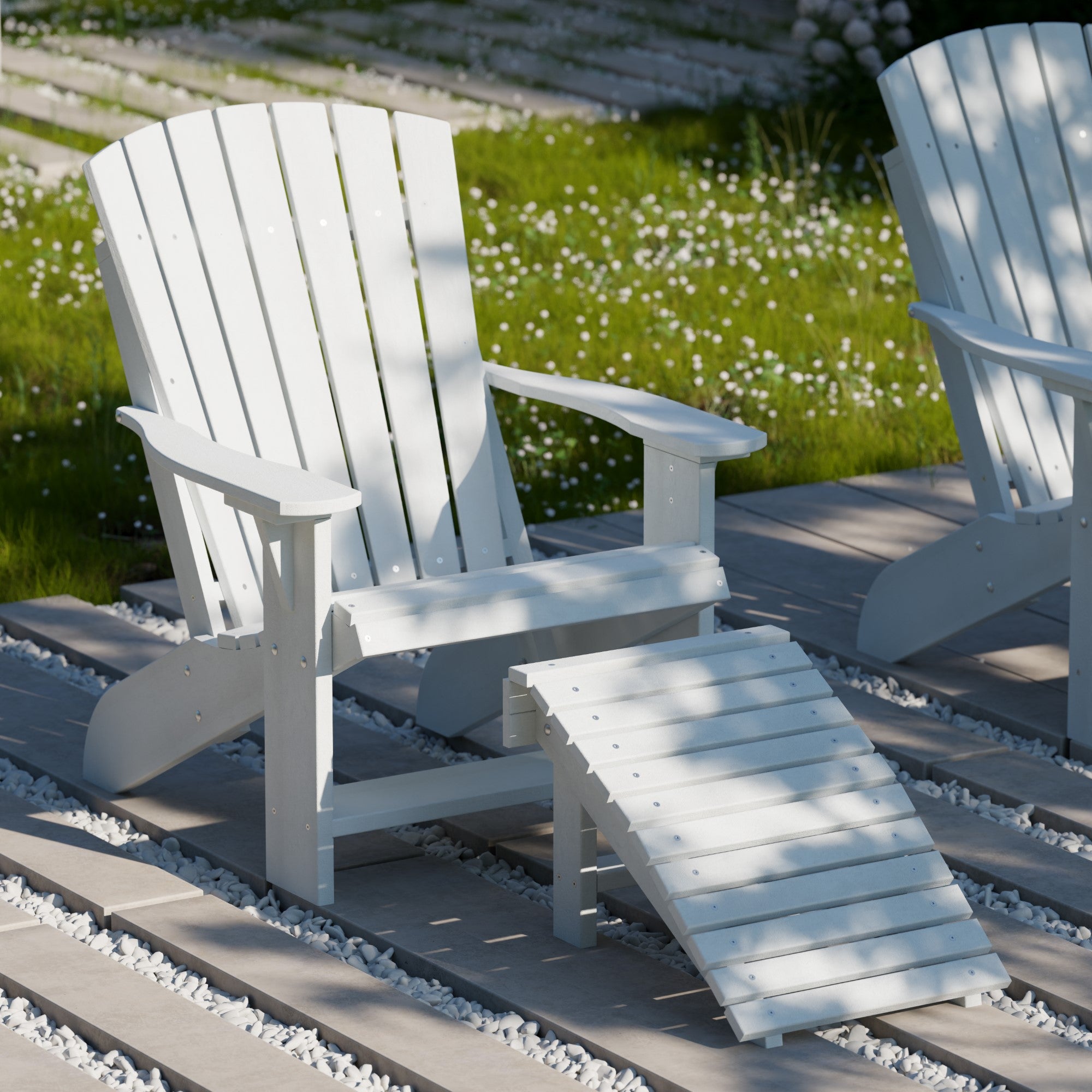 Premium Heritage Adirondack Chair - Solid Wood Outdoor Patio Furniture for Garden, Deck, Poolside & Backyard Relaxation