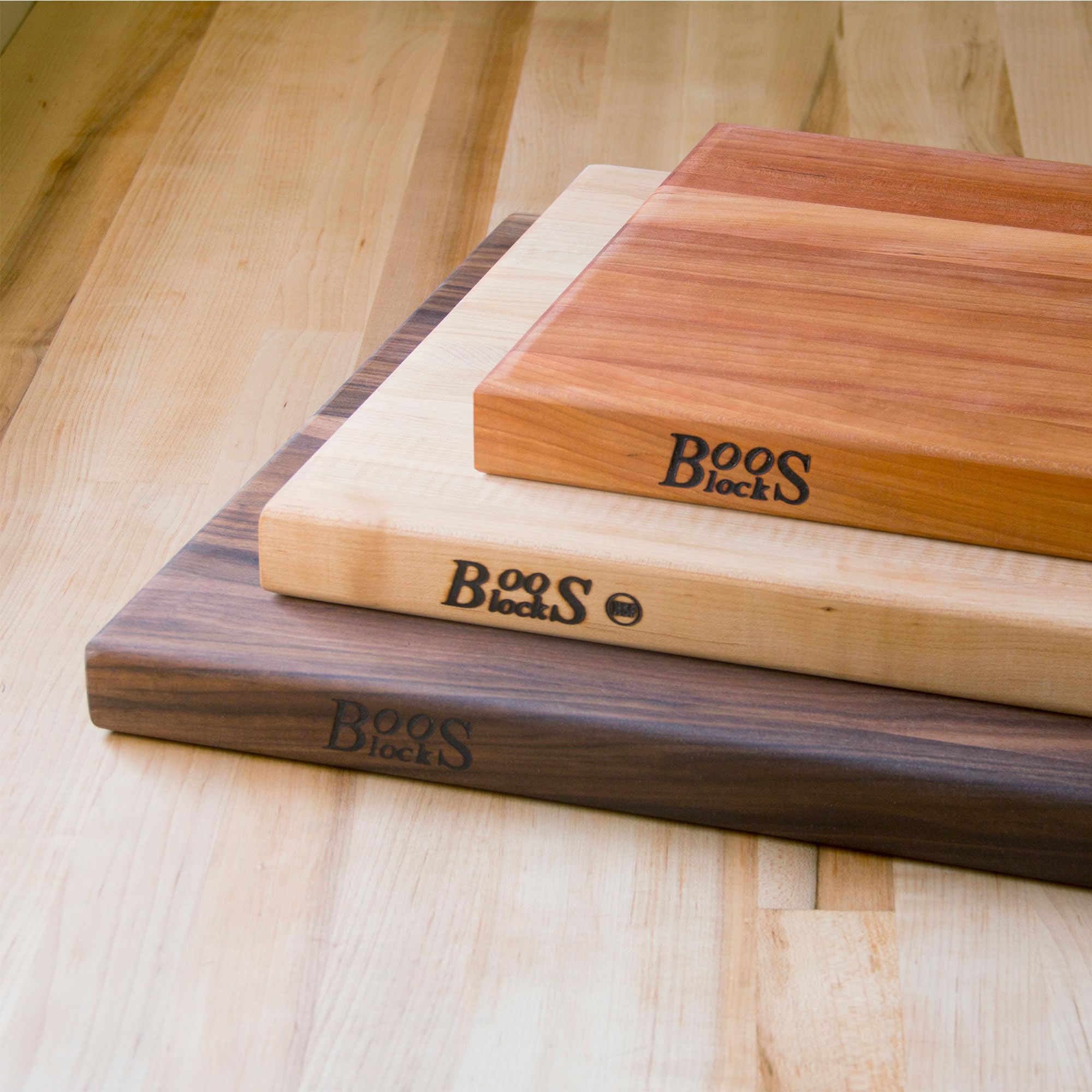 John Boos Block R-Board Reversible Wood Cutting Board - 24x18x1.5 Inch Cherry Wood - Premium Kitchen Cutting Board for Chefs & Home Cooking - Perfect for Meat, Vegetables & Food Prep