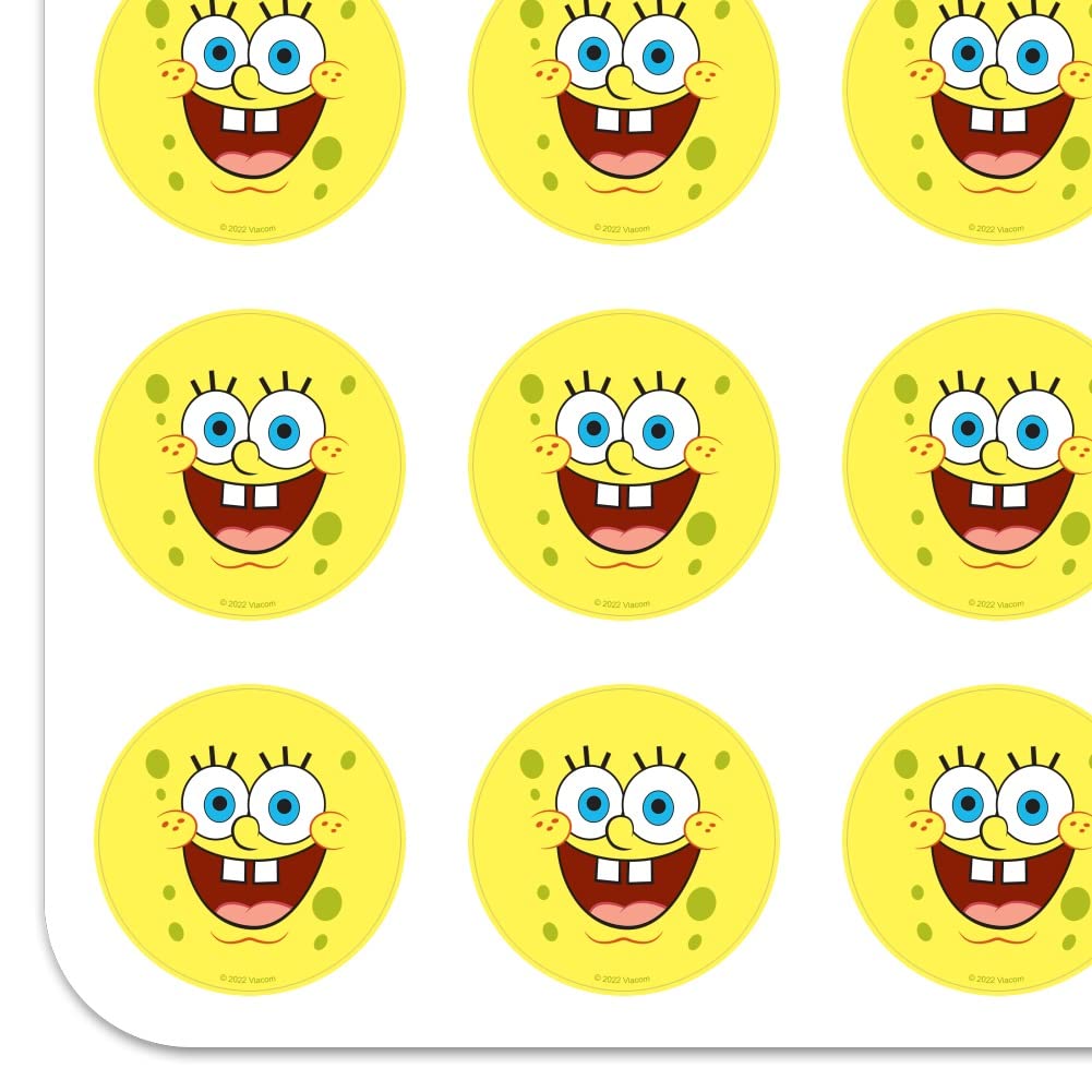 Spongebob Goofy Smile Face Planner Stickers - Fun Cartoon Scrapbooking Decals for DIY Crafts, Journals, and Calendars - Perfect for School, Office, and Home Decor