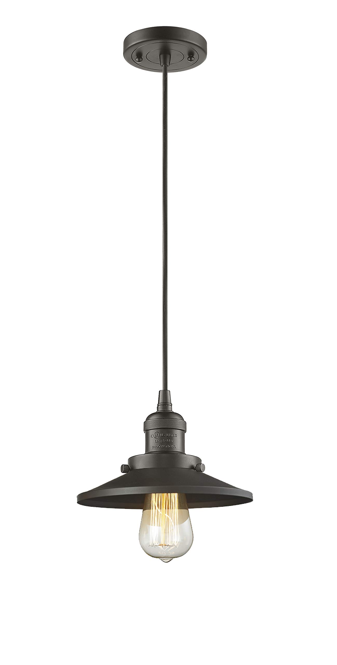 Innovations 201C-OB-M5-LED Mini LED Pendant Light in Oil-Rubbed Bronze - Perfect for Kitchen Island, Dining Room, and Bar Lighting