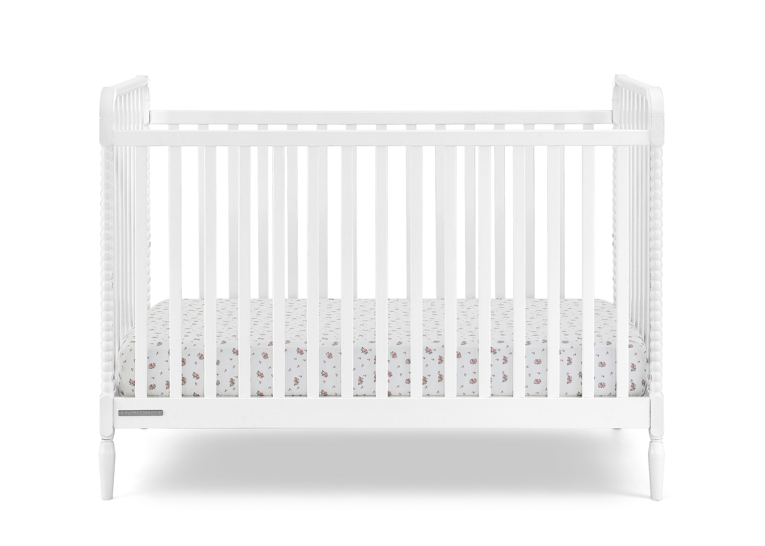 Lily 4-in-1 Convertible Baby Crib - White Nursery Furniture for Newborn to Toddler Bed | Perfect for Modern Nursery, Bedroom & Daycare