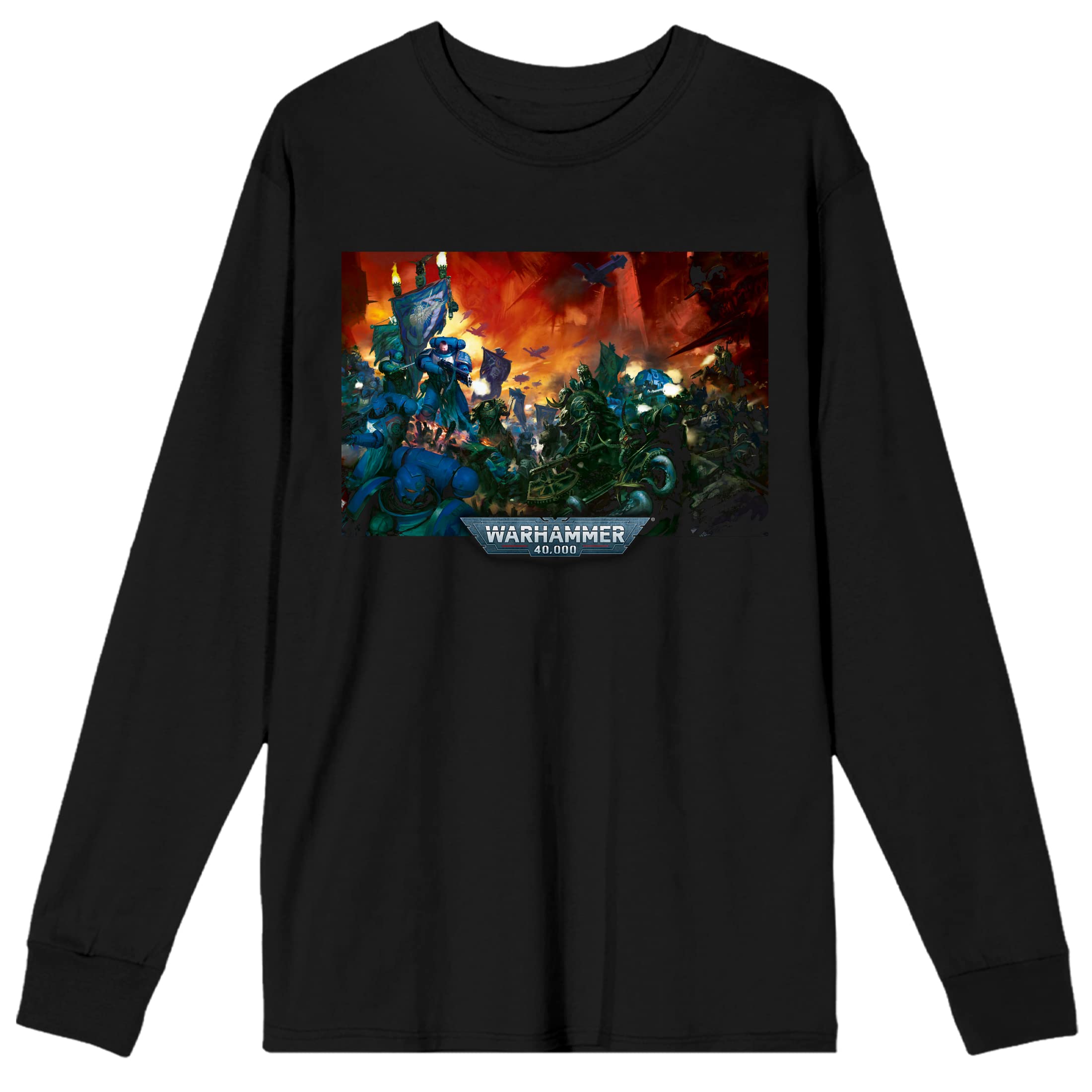 Warhammer 40K Space Marines Codex Reserve Men's Black Long Sleeve T-Shirt | Official Licensed 40K Merchandise | Perfect for Gaming, Cosplay & Casual Wear