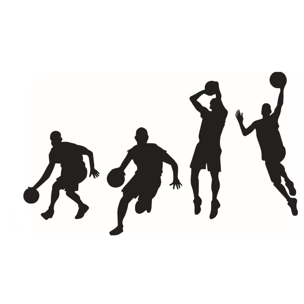 ULTNICE Basketball Wall Decals - Removable Slam Dunk Vinyl Stickers for Kids Room Decor