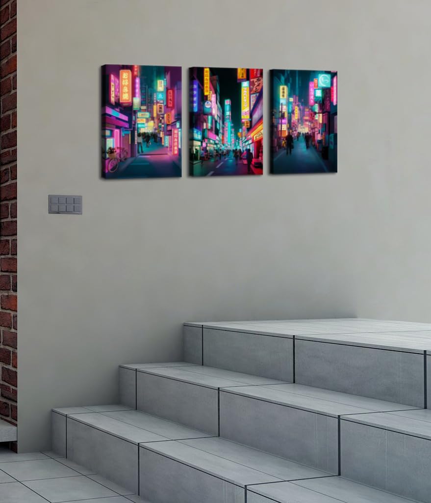 Anime Posters - Japanese Wall Art 3-Piece Set for Living Room & Bedroom Decor