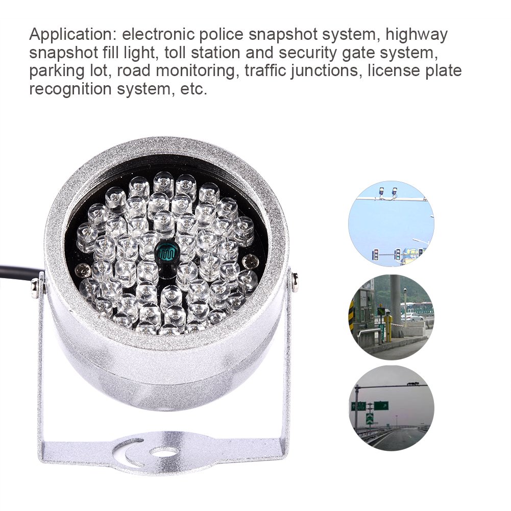 48 LED Infrared Night Vision Light for Security CCTV Camera - High Visibility IR Illuminator for Home Surveillance & Outdoor Monitoring (Ideal for Low Light Security, Baby Monitoring & Wildlife Observation)