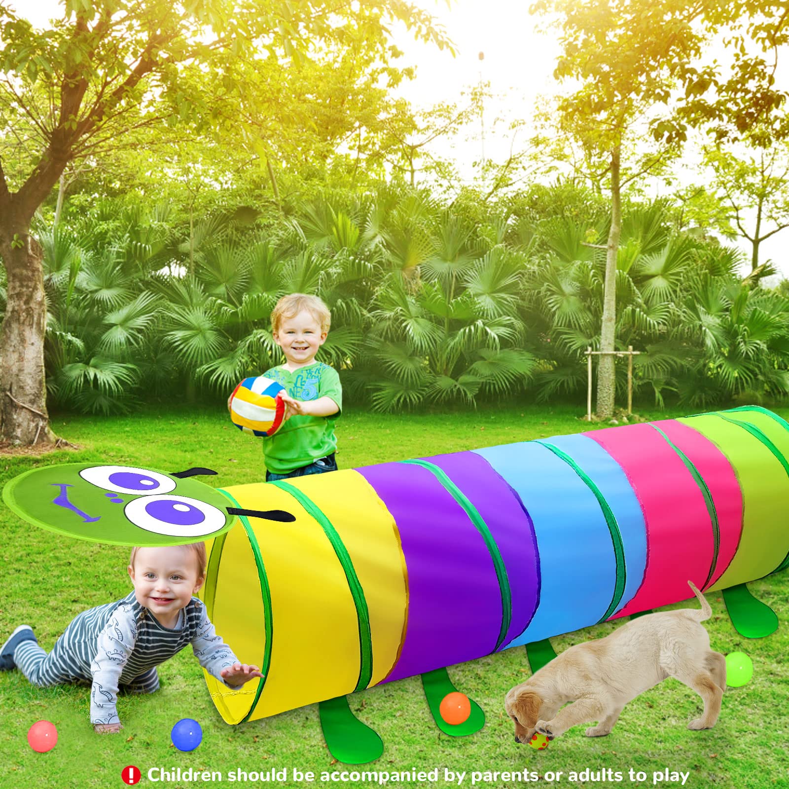 Best Kids Play Tunnel for Toddlers 1-3 Years | 6FT Pop Up Crawling Toy for Boys & Girls | Indoor/Outdoor Baby Activity Tunnel | Perfect Birthday Gift for 1-4 Year Olds | Great for Playtime, Parties & Pet Fun