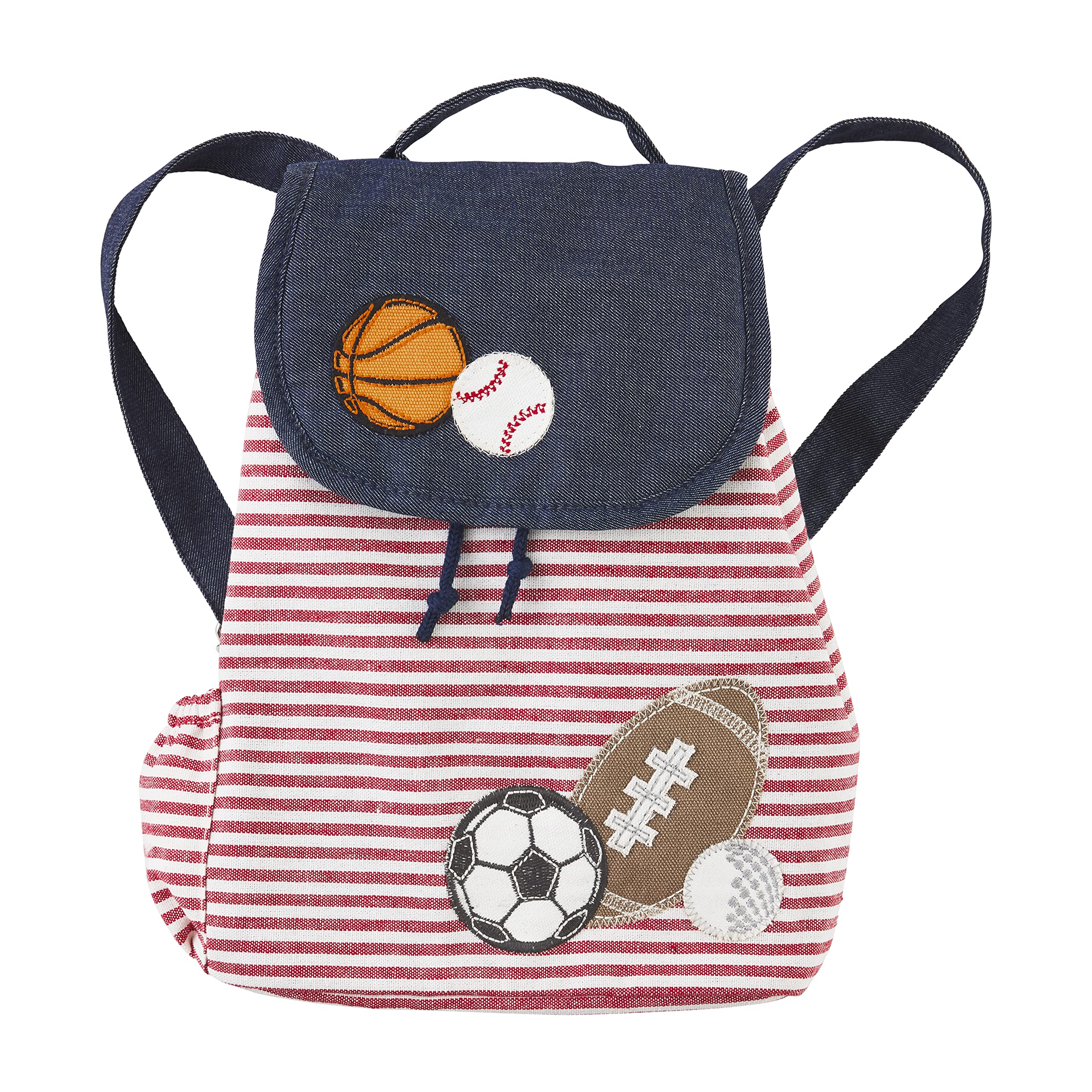 Mud Pie Boys Little Drawstring Backpack for Sports - Lightweight & Adjustable One Size Backpack for Kids - Perfect for School, Gym, and Outdoor Activities