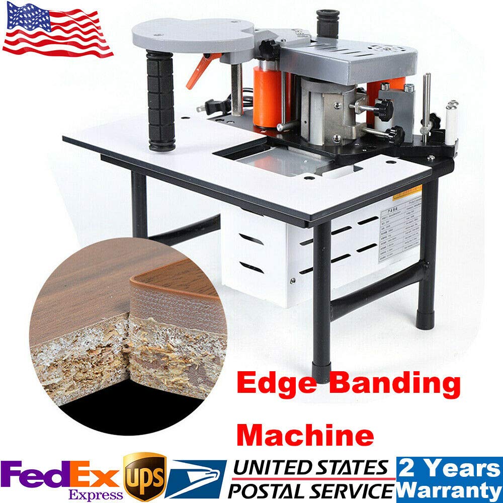 Professional Portable Woodworking Edge Banding Machine | Dual Glue System | 0.3-3mm Carbon Steel Blades for Straight & Curved Edges | Perfect for DIY Furniture, Cabinets & Home Renovation Projects