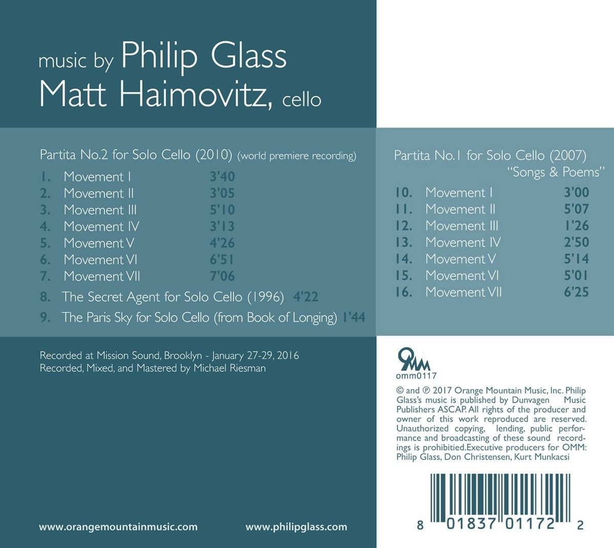 Glass: Partitas for Solo Cello - Classical Cello Music for Meditation, Yoga & Relaxation | Perfect for Music Lovers & Cellists