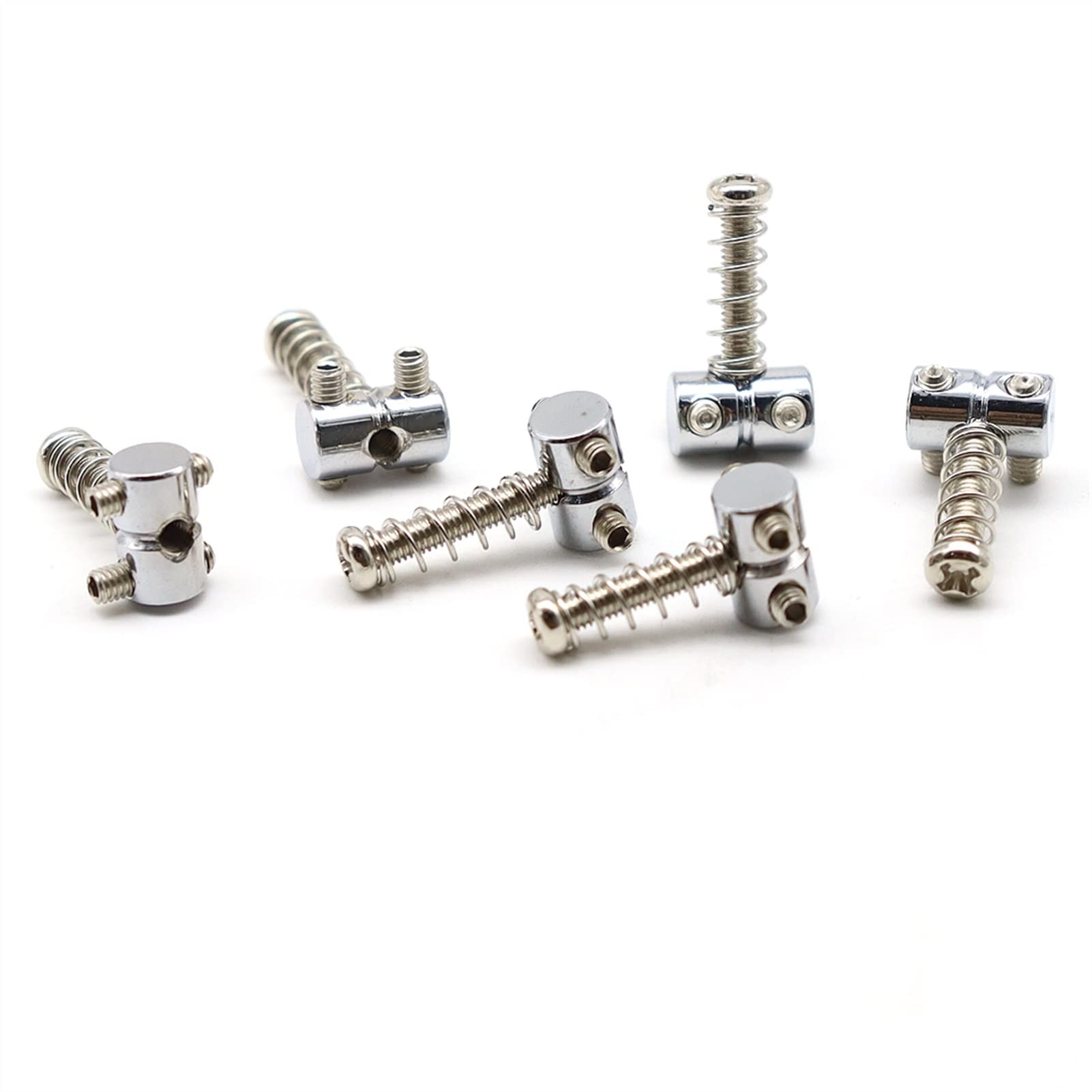 6pcs Electric Guitar Bridge Saddle Set - Silver String Saddles Replacement Parts for Electric Guitar | Perfect for DIY Repairs & Guitar Maintenance