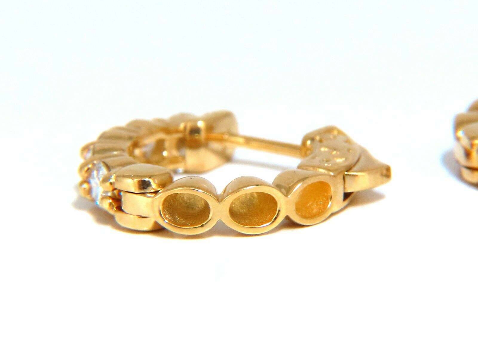 0.88ct Natural Round Diamond Mini Hoop Earrings in 14K Yellow Gold - Perfect for Everyday Wear, Gifts & Special Occasions