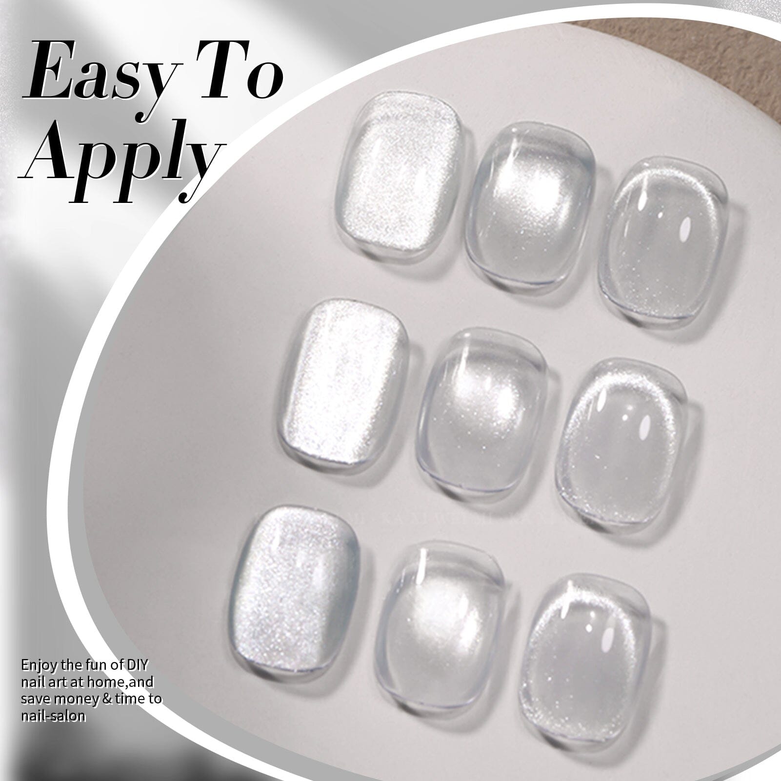 White Cat Magnetic Gel Polish MY77 - 15ml Flowing Light White Nail Polish for Salon & Home Manicures - Perfect for Nail Art, French Tips & Special Occasions