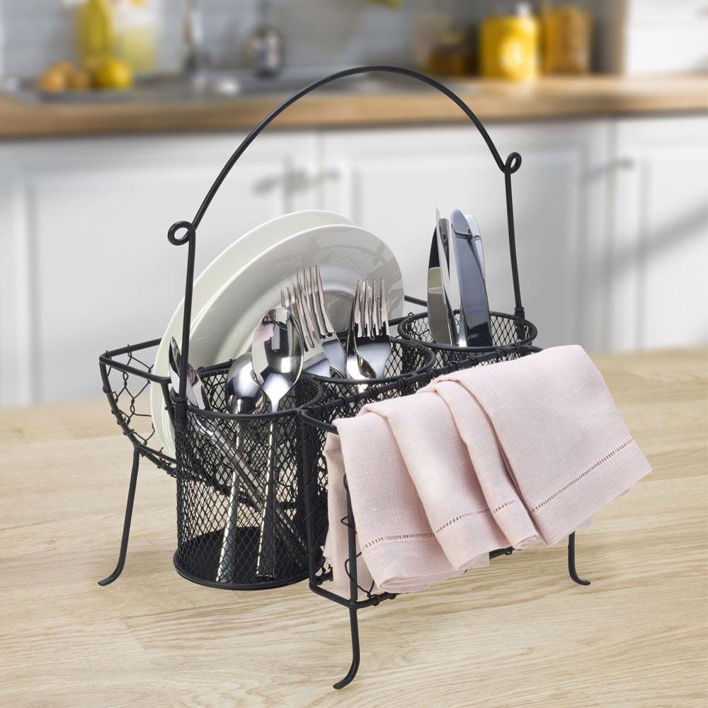 Farmers Market Hostess Buffet Storage Caddy - 3-Tier Rolling Serving Cart with Wheels for Kitchen, Dining Room, Party, and Buffet Organization