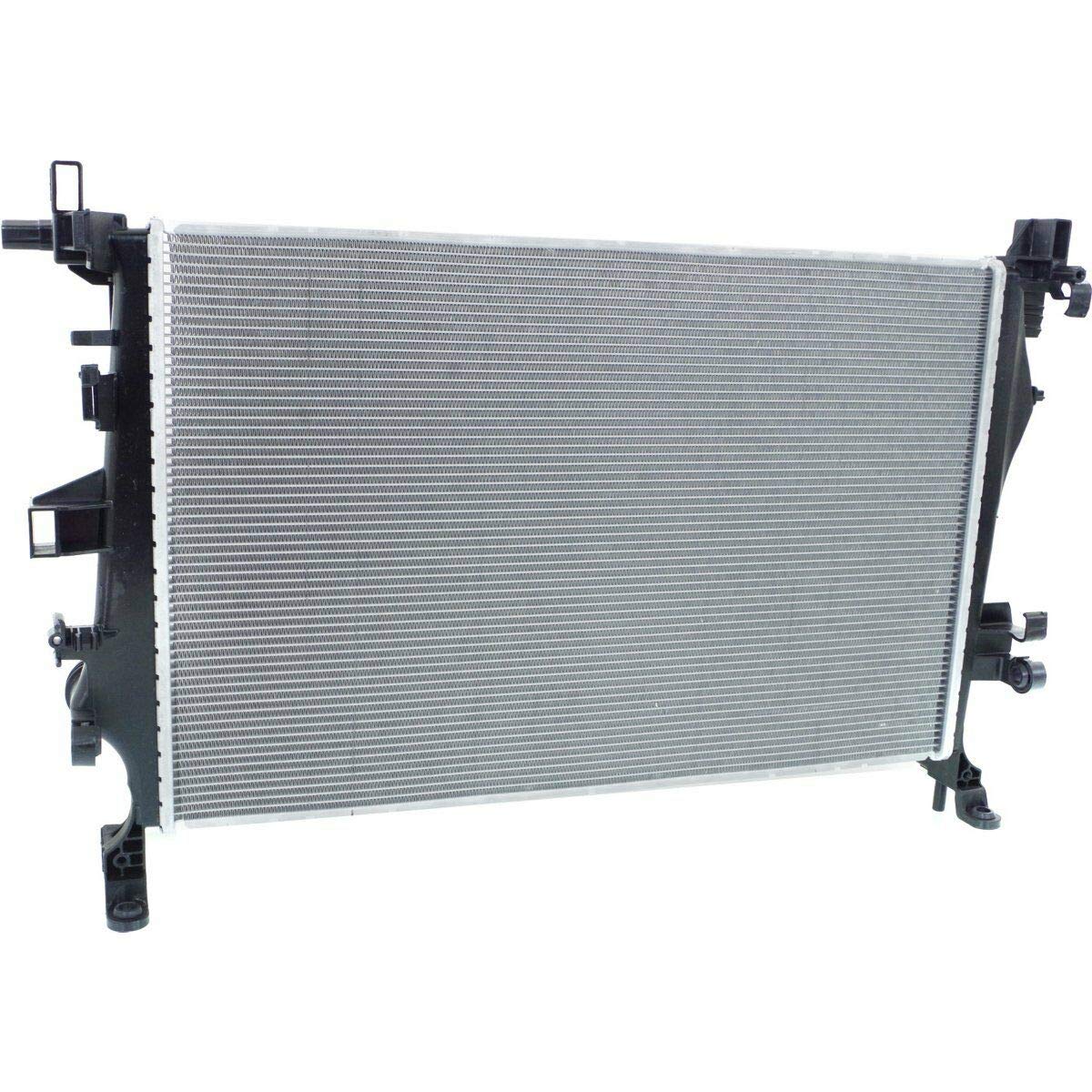 2015-2018 Jeep Renegade Replacement Radiator - Plastic & Aluminum Construction with Automatic Transmission Oil Cooler - Compatible with 1.4L L4 Engine (Part# CH3010370, 68260449AA) - Perfect for Off-Roading, Daily Commuting & Extreme Weather Conditions