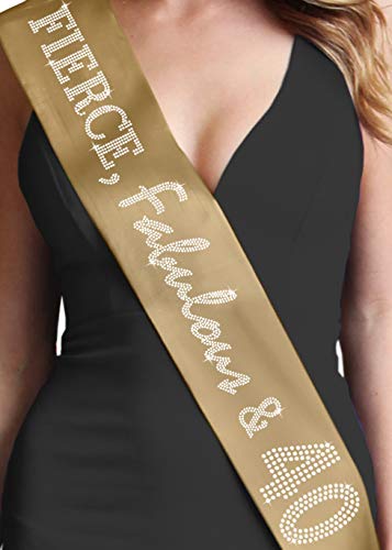 Gold (Fierce Fabulous & 40 - Rhinestone)