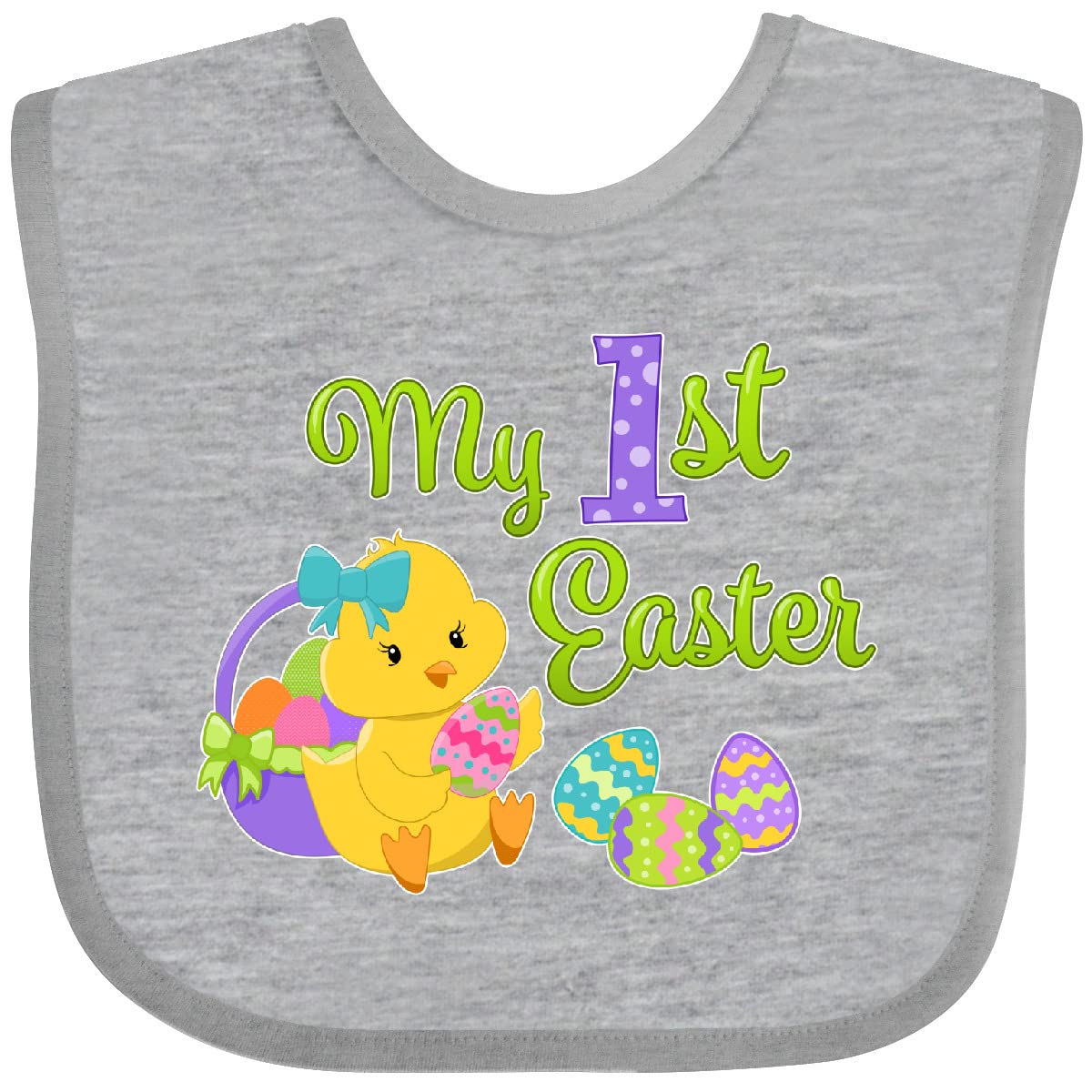 Inktastic Easter Baby Bib - Cute Chick Design for Feeding Time