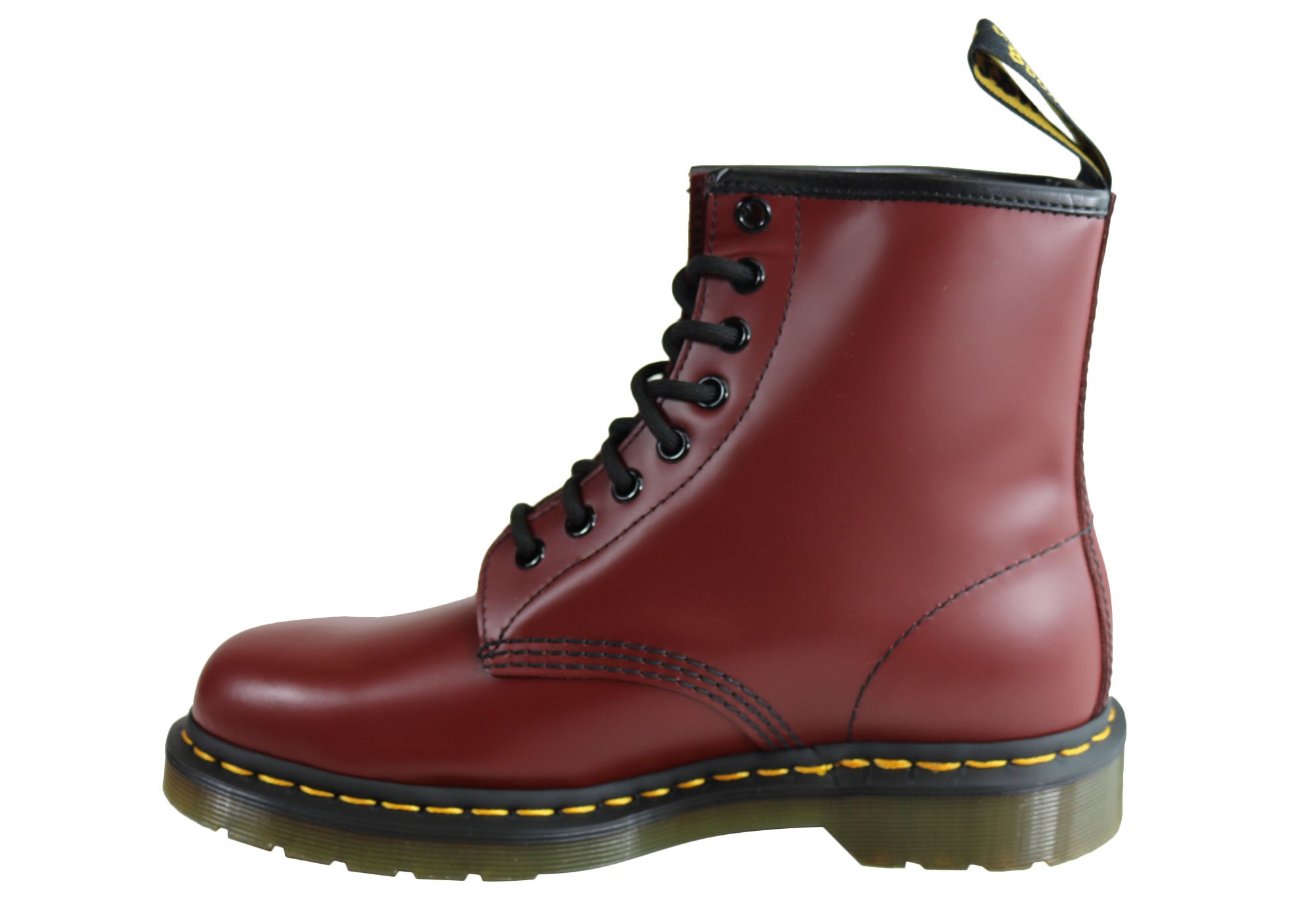 Dr. Martens 1460 Cherry Red Smooth Leather Unisex Lace-Up Boots - Stylish & Durable for Everyday Wear, Work & Outdoor Adventures
