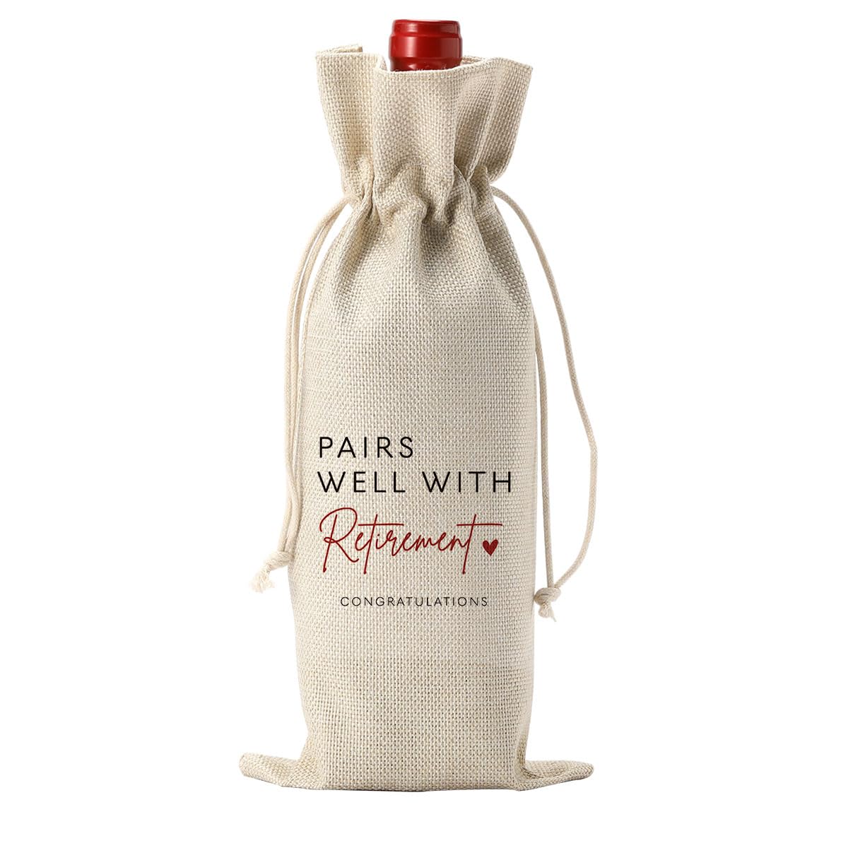 XFW 1Pcs Elegant Retirement Wine Gift Bag - Perfect Retirement Gift for Women & Men, Coworkers Farewell Present, Boss Going Away Gift - Ideal for Retirement Parties, Office Celebrations & Special Occasions
