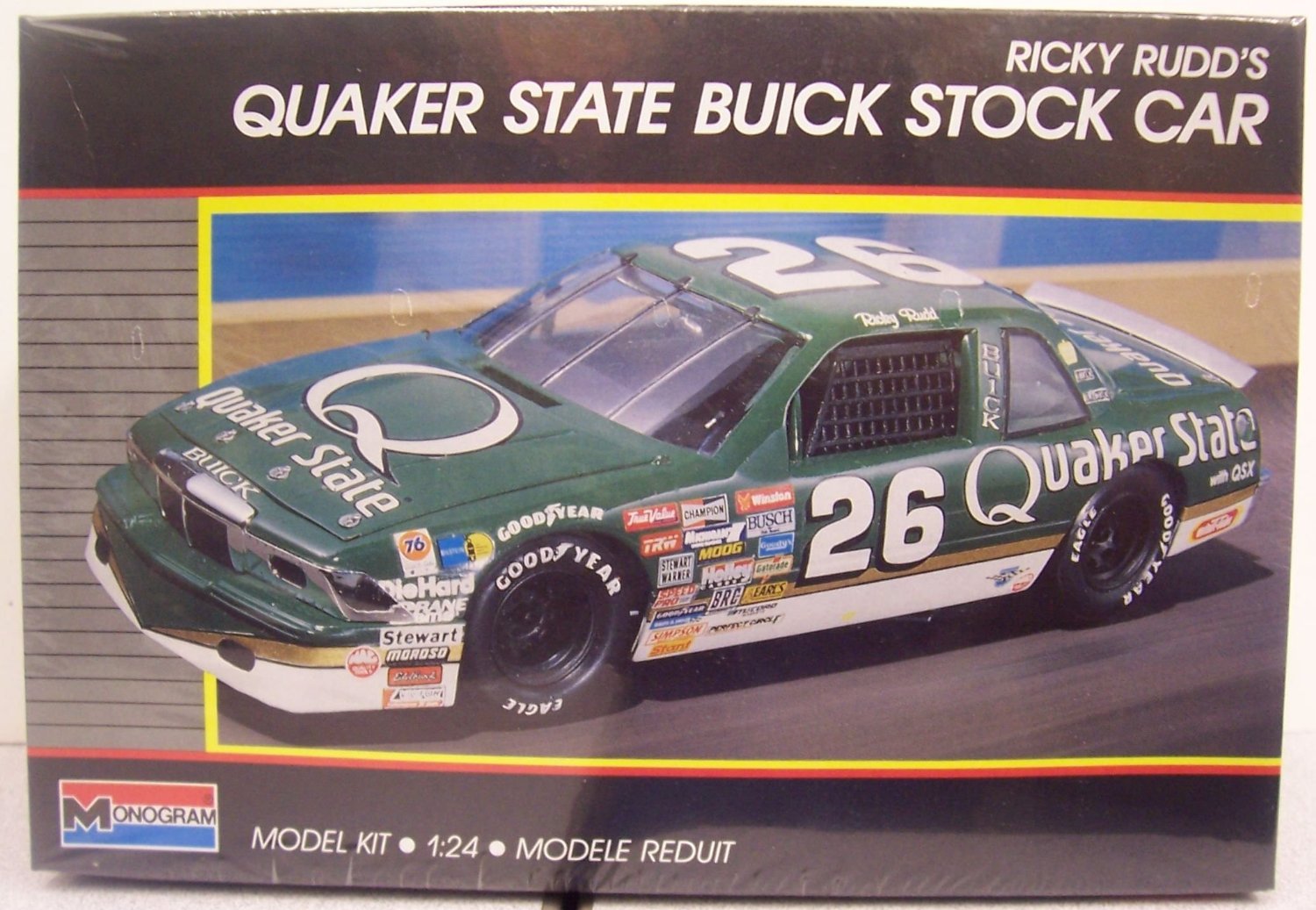 Ricky Rudd Quaker State Buick Stock Car Model Kit - 1:24 Scale Plastic Assembly for NASCAR Collectors & Racing Enthusiasts (Perfect for Display, Gifts, and Hobby Projects)