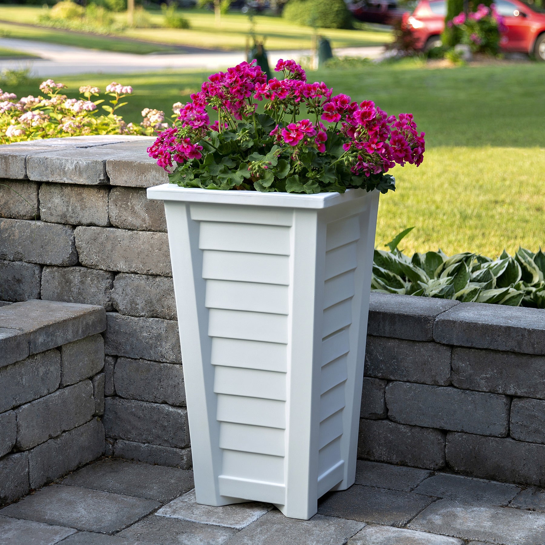 Harlowe 28 Inch Tall Outdoor Planter - Large Garden Flower Pot for Patio, Deck, Porch & Backyard Decor | Weather-Resistant & Durable Plant Container