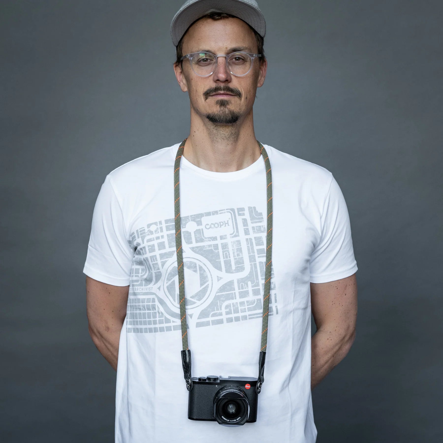 Cooph Rope Camera Strap with Split Ring - 45.3 Inch (115cm) Adjustable Neck Strap for DSLR, Mirrorless Cameras - Durable & Comfortable Orange Sagebrush Design - Perfect for Travel, Hiking & Photography Enthusiasts