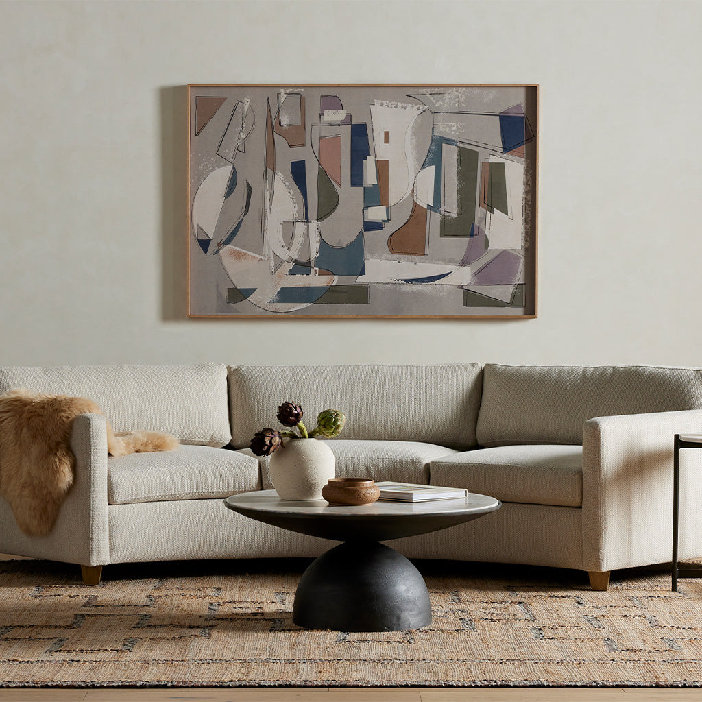 Modern Corbett Coffee Table with Hammered Grey Finish - Perfect for Living Room, Lounge & Office Decor