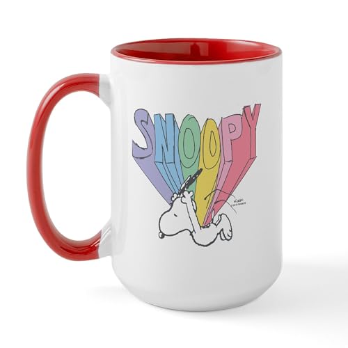 White/Red Inside - Snoopy Rainbow Mugs