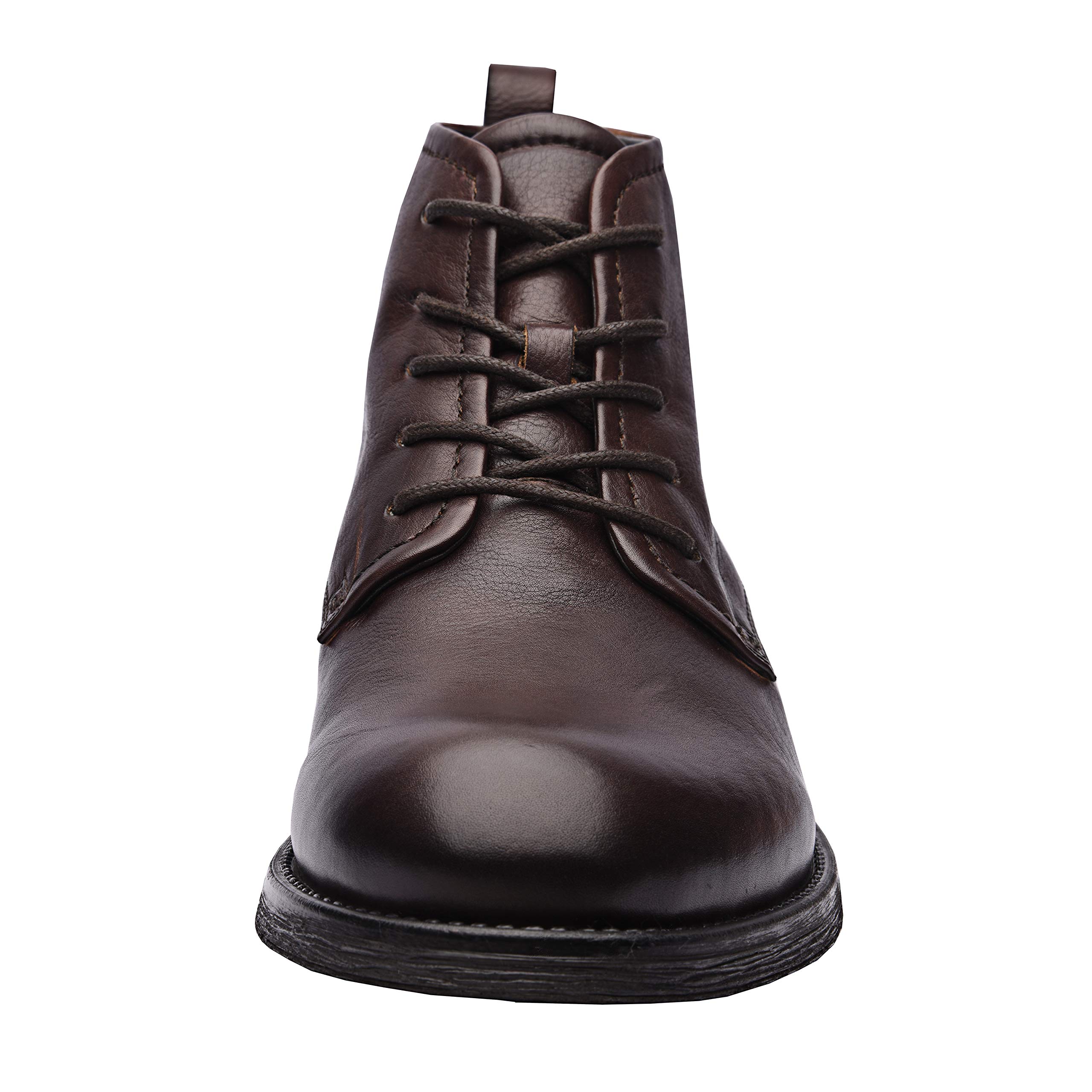 Genuine Leather Chukka Boots for Men - Handcrafted Lace-Up Winter Boots with TPR Sole | Durable & Comfortable Lightweight Boots for Outdoor, Hiking & Casual Wear