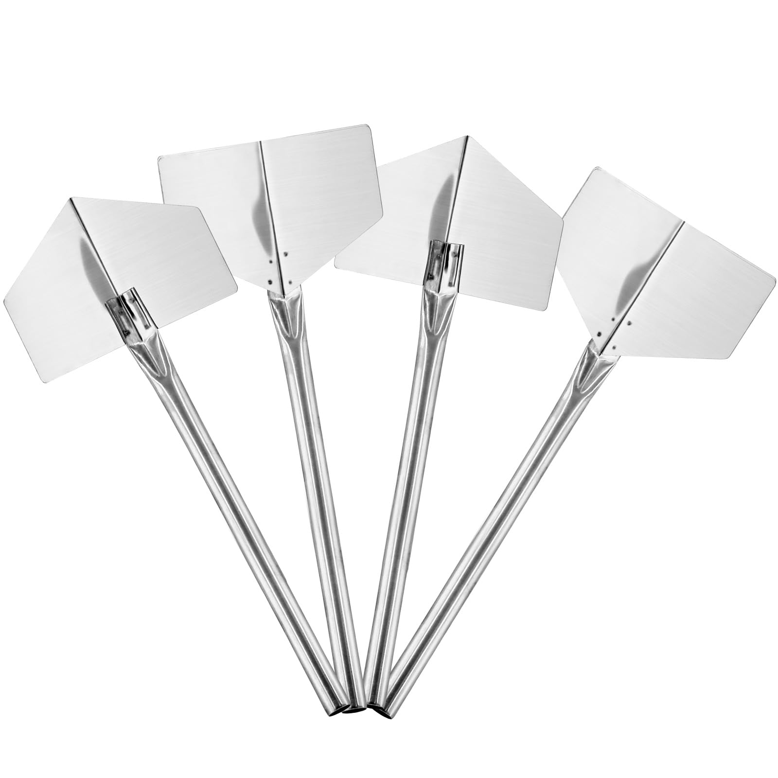 Hordion 4Pcs Stainless Steel Drywall Corner Tool Set - 2.4 Inch Inside & Outside Corner Trowel for Concrete, Drywall, and Plaster - Professional Hand Tools for Bricklaying, Corner Finishing - Perfect for DIY Home Renovation and Professional Construction Projects