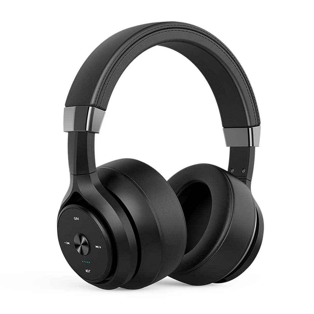 Wireless Bluetooth Headphones with Microphone, Foldable Over-Ear Headset with Soft Memory-Protein Earmuffs, Bluetooth 5.0 for Phone/PC/Laptop (Brown) - Perfect for Work, Travel & Gaming