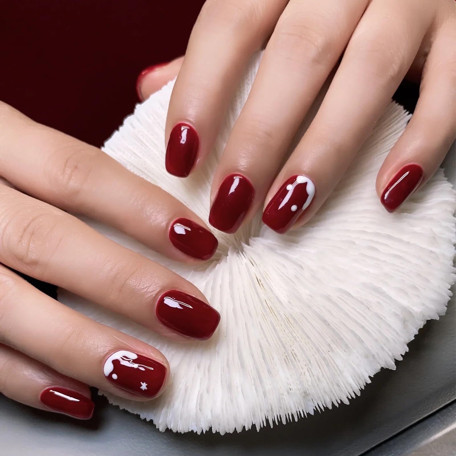 Cherry Red Nail Polish - 12ml Quick Dry Nail Lacquer for Nail Art, Long Lasting Varnish (0.41 fl oz) - Perfect for Manicures, Pedicures & Salon Nail Designs