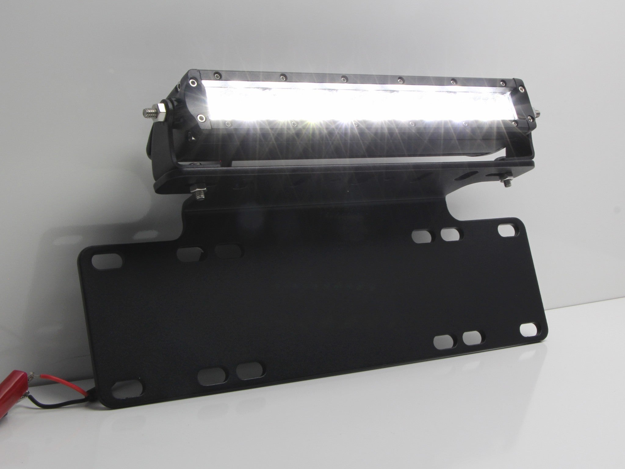 50W CREE LED Light Bar with License Plate Mount Bracket & Wiring Kit - Universal Fit for Trucks, SUVs, Jeeps - Perfect for Off-Roading, Camping & Night Driving