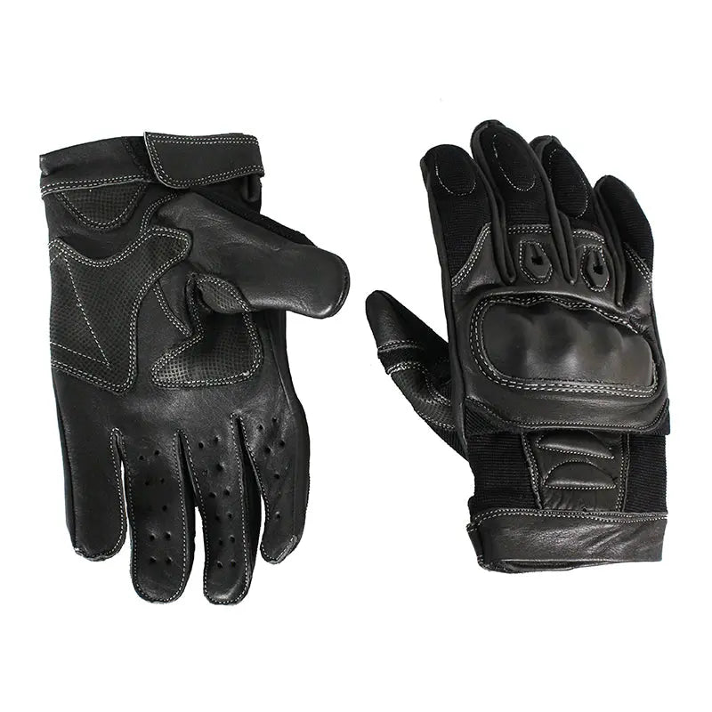 Open Road Hard Knuckle Motorcycle Gloves - Protective Riding Gloves for Men & Women - Durable Leather Biker Gloves for Harley, Cruiser & Street Bikes - Ideal for Long Rides, Commuting & Motorcycle Tours