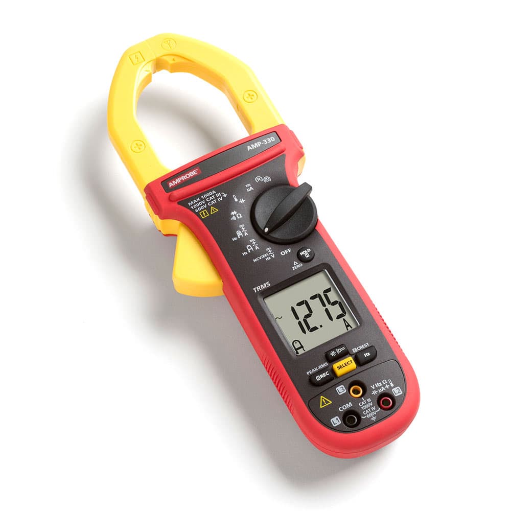 Amprobe AMP-330 1000A AC/DC True RMS Clamp Multimeter with Motor Testing - Professional Electrical Tester for HVAC, Automotive & Industrial Applications