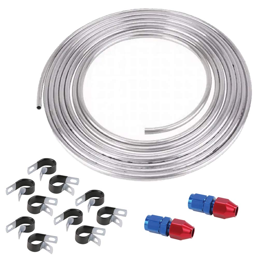 1/2 Inch Aluminum Fuel Line Kit with -8 AN Female Adapters - High-Performance Fuel System Upgrade for Racing, Hot Rods & Custom Cars