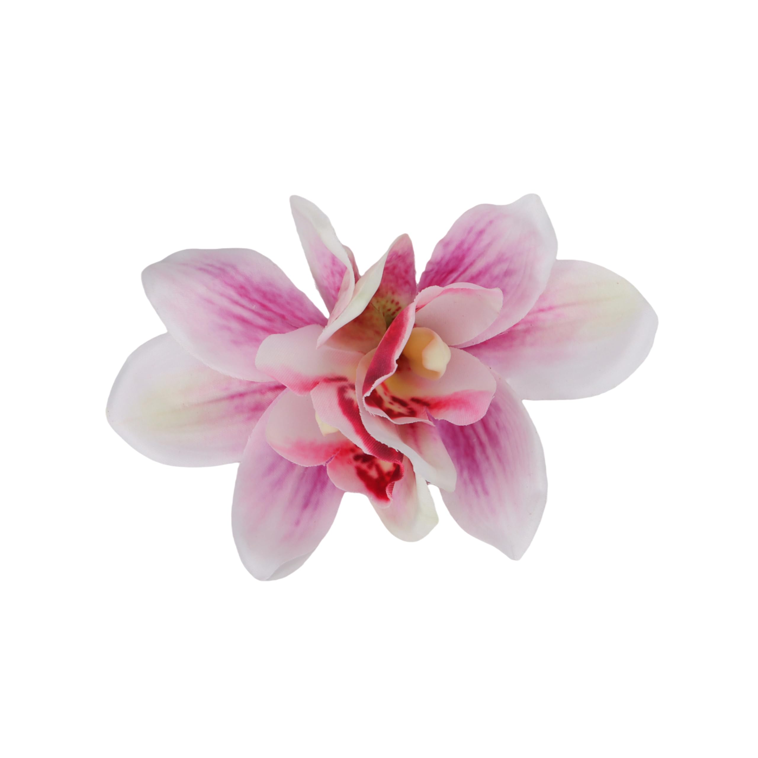 Large Orchid Flower Hair Clip for Women & Girls - Tropical Hawaiian Floral Bridal Accessories for Beach Weddings, Parties & Summer Vacations