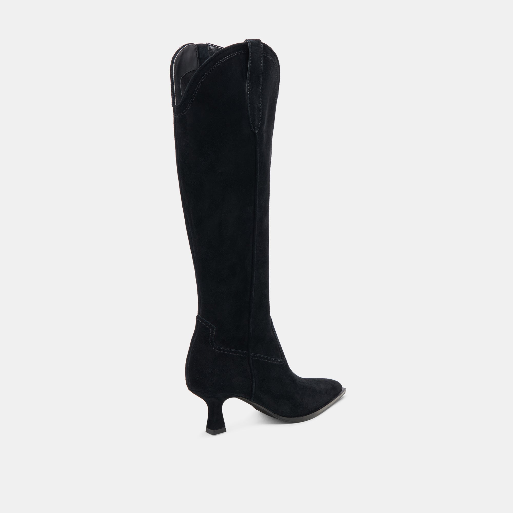 Ariana Wide Calf Boots for Women - Onyx Suede Ankle Boots for Comfort & Style | Perfect for Work, Casual Outfits & Winter Wear
