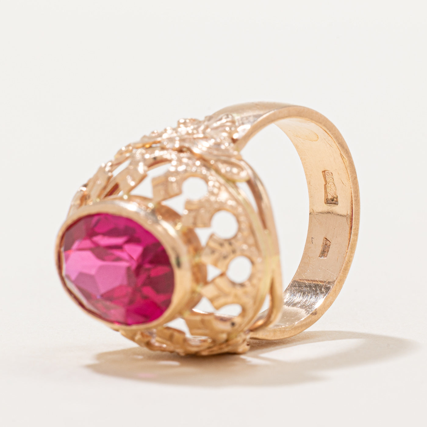 7.15ct Synthetic Ruby Cocktail Ring - Size 6.5 | Elegant Women's Fashion Jewelry for Parties, Weddings & Special Occasions