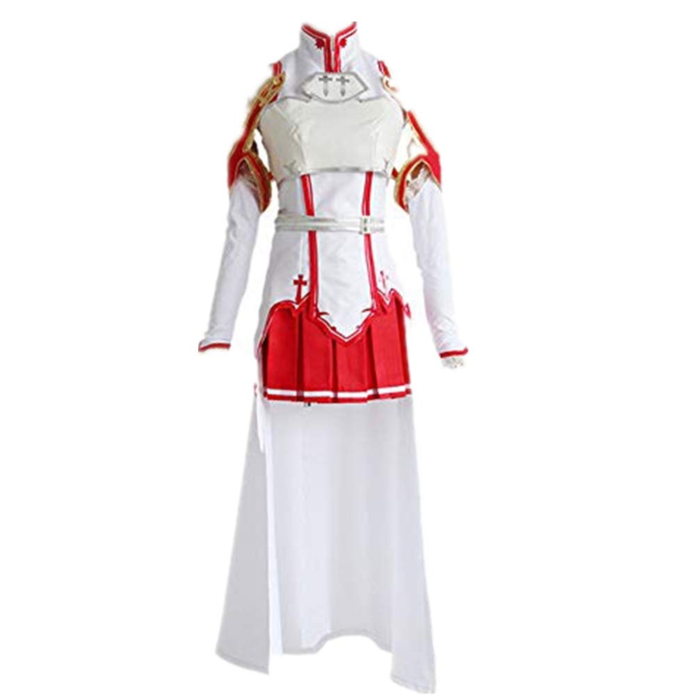 Anime Sword Art Online Asuna Yuuki Cosplay Costume - SAO Asuna Battle Suit Outfit for Halloween, Conventions & Cosplay Events | Premium Quality Dress Uniform for Anime Fans