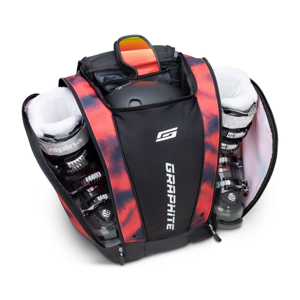 Graphite Junior Ski Boot Backpack - Waterproof Kids Ski Gear Bag for Boys & Girls - Perfect for Ski Trips, Snowboarding, and Winter Sports Travel