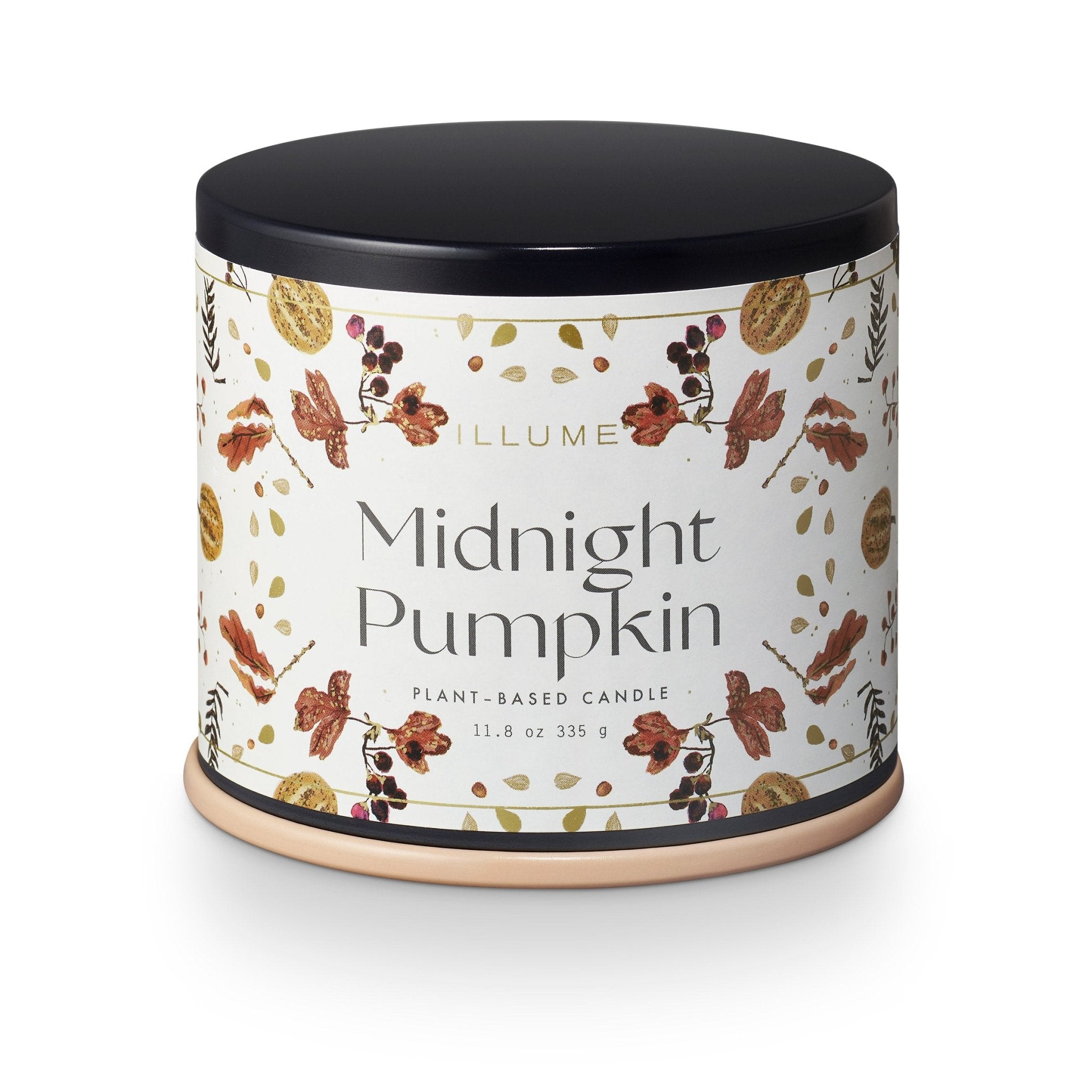 Midnight Pumpkin Scented Tin Candle - Fall Home Decor, Halloween & Thanksgiving Aromatherapy - Perfect for Cozy Evenings, Gift Giving & Seasonal Ambiance