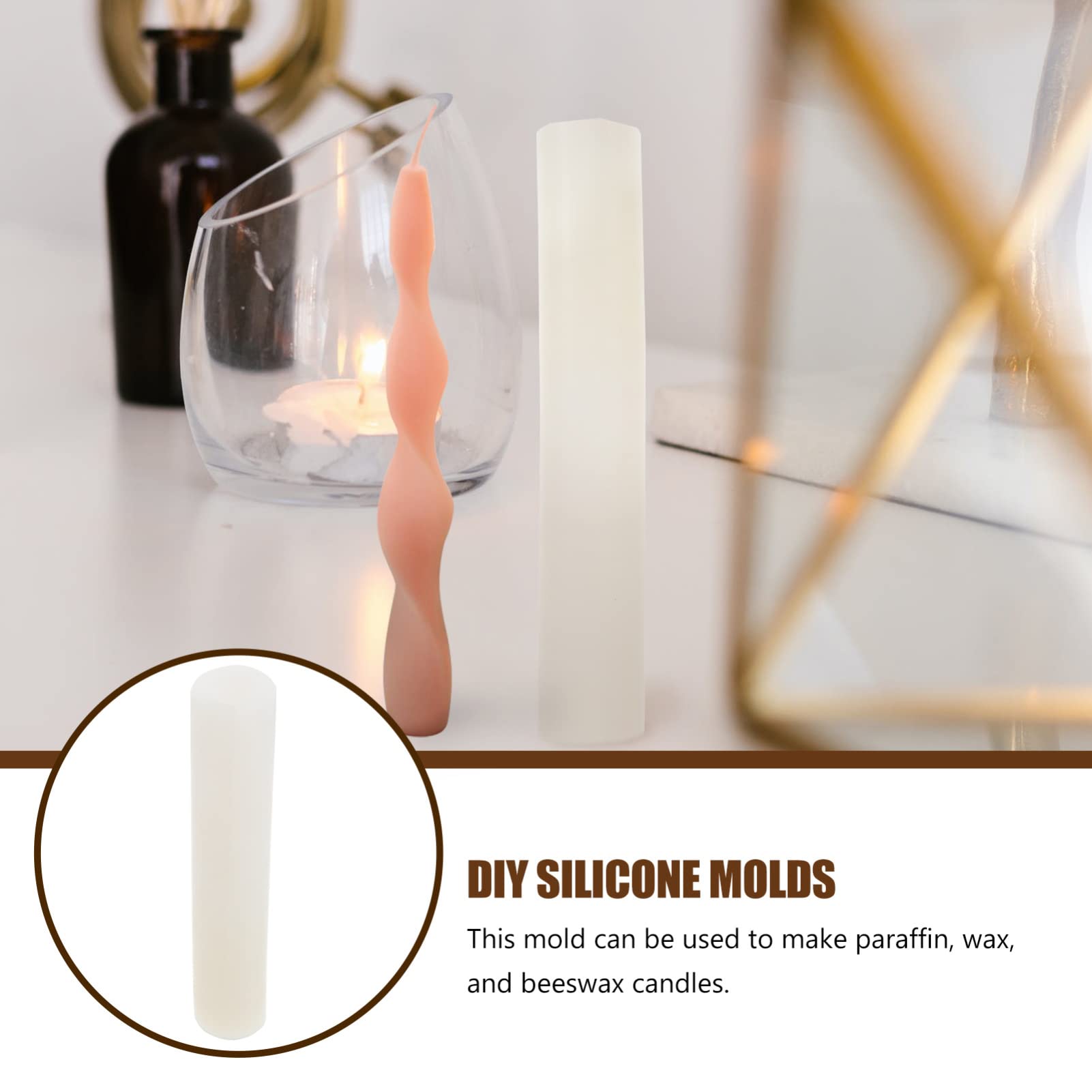 Spiral Rod Wax Mold - DIY Scented Candle Making Kit with Silicone Molds for Handmade Candles, Plaster Crafts & DIY Accessories | Perfect for Home Decor, Gifts & Relaxation Projects