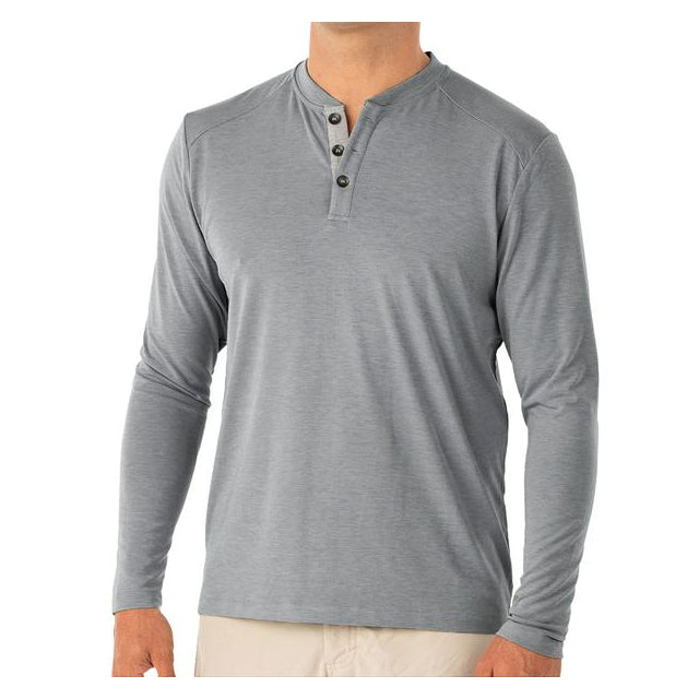 Men's Bamboo Flex Henley Shirt - Soft & Breathable Eco-Friendly Tee for Casual Wear & Outdoor Activities