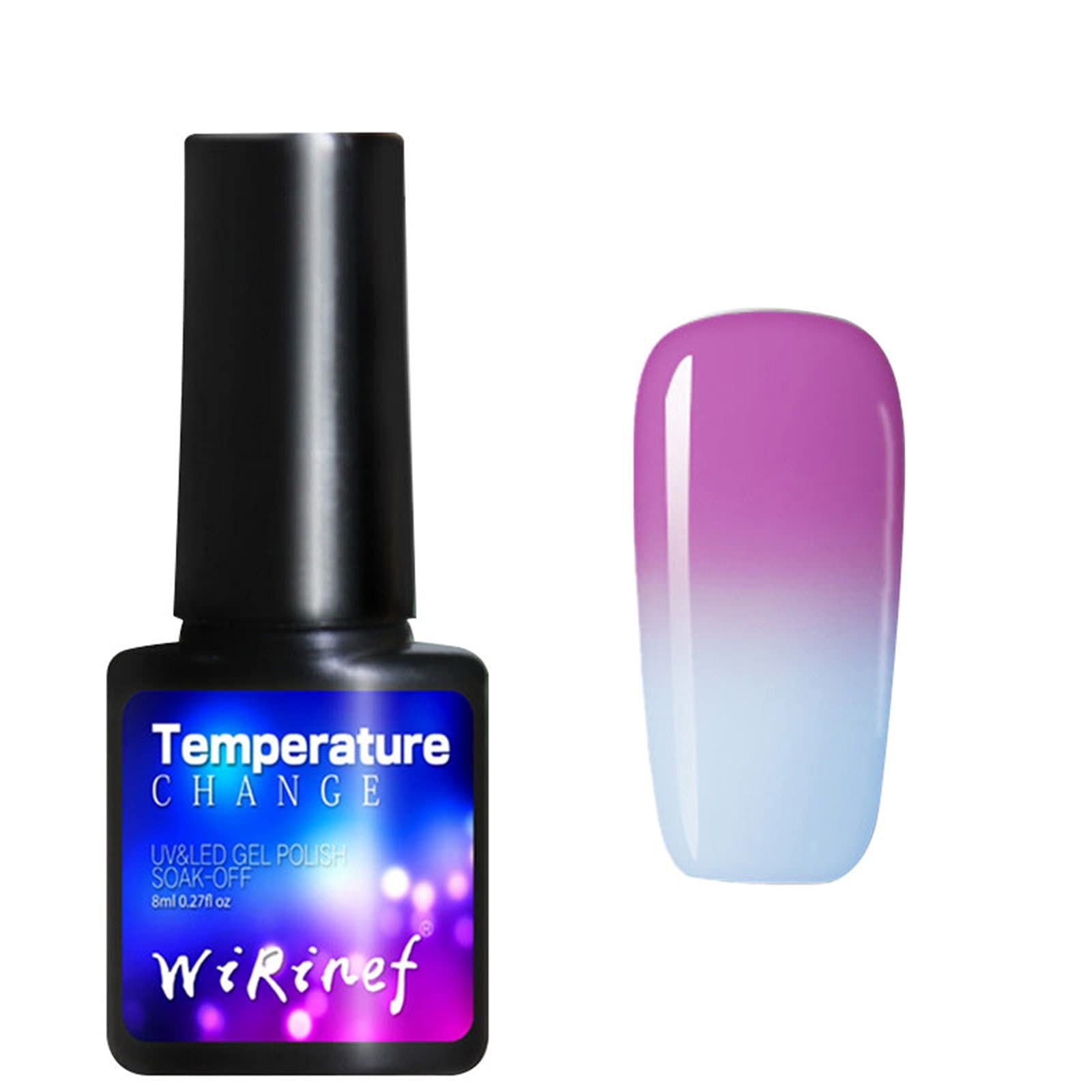 Gel Nail Polish Set - 12 Colors Temperature Changing Nail Polish with Glitter & Nude Shades | Soak Off LED/UV Lamp Compatible | DIY Starter Kit for Women | Perfect for Home Manicures, Nail Art & Salon Quality Results