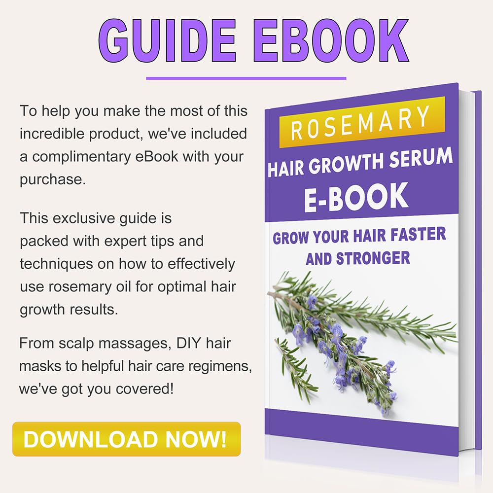 **Organic Rosemary Oil for Hair Growth - Hair Growth Serum for Dry & Damaged Hair, Thickening Treatment, Reduces Hair Loss & Ingrown Hair - Perfect Scalp Oil for Women & Men - Great Christmas Gift & Stocking Stuffer for Hair Care Lovers**    *(Use: Daily hair care routine, post-wash treatment, scalp massage, holiday gifting, travel-friendly hair solution)*