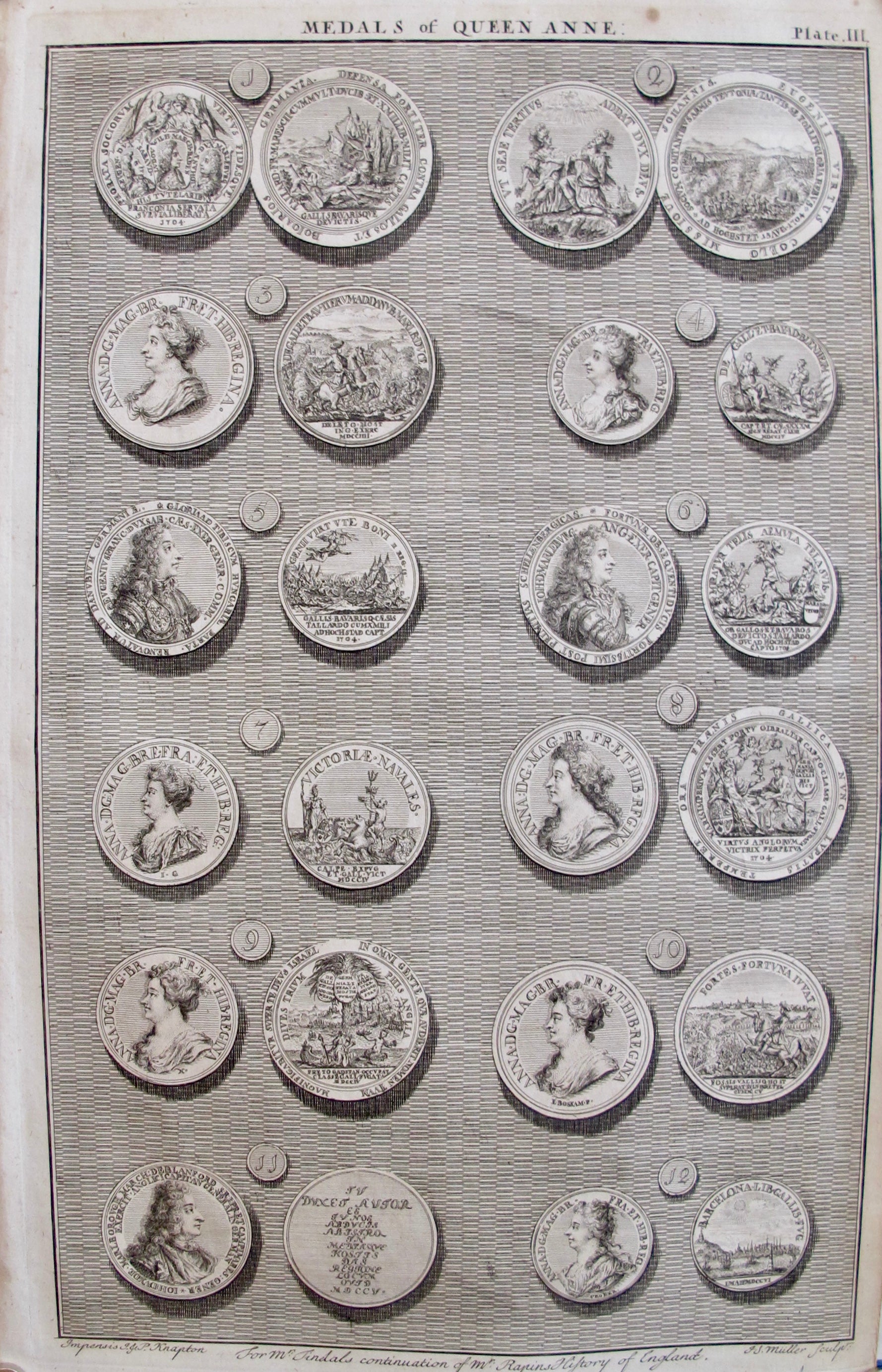 Authentic British Regal Medals of Queen Anne - Set of 2 Collectible Coins (1745 Edition) | Perfect for Coin Collectors, History Enthusiasts & Royal Memorabilia Displays