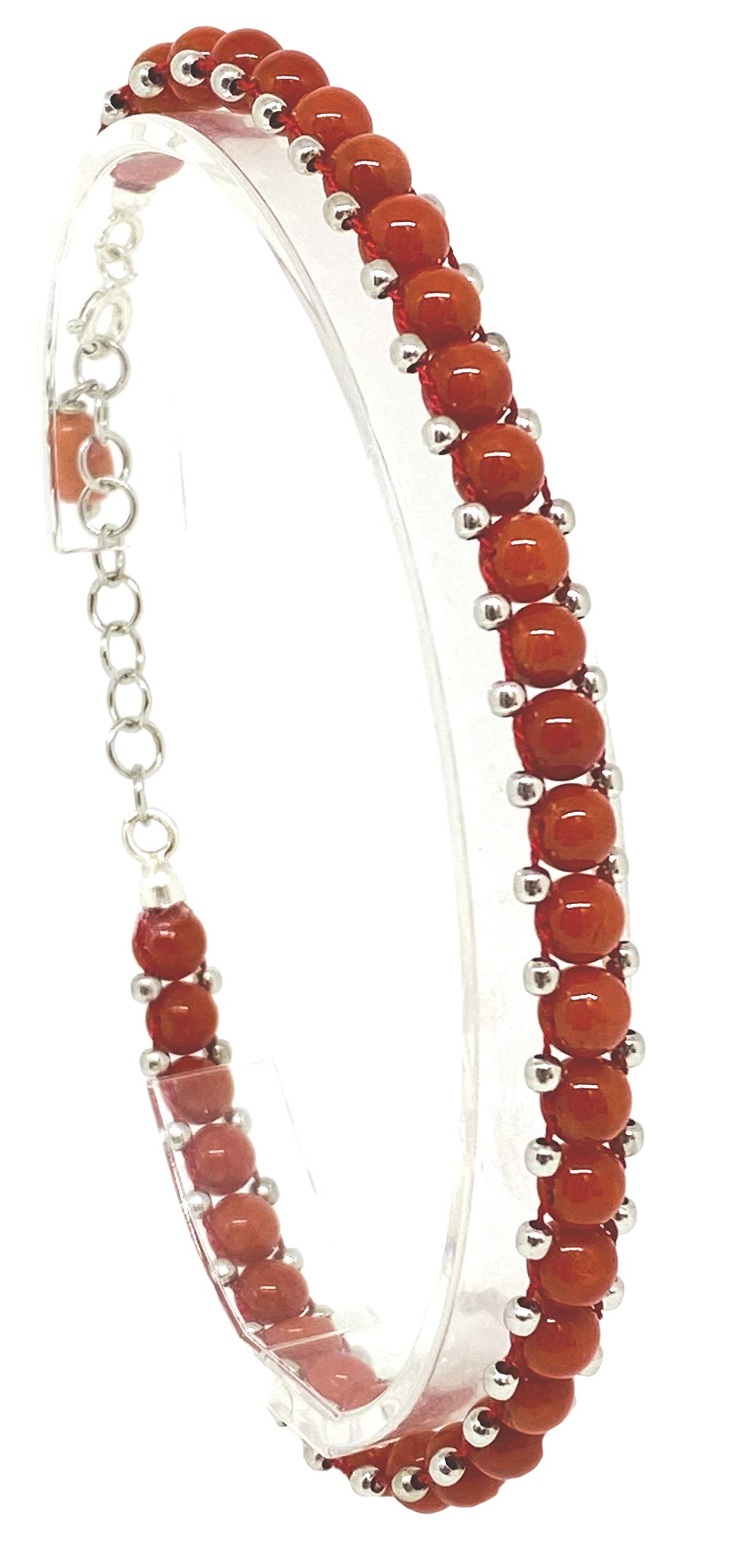 Handmade Sicilia Bedda Red Mediterranean Coral Bracelet in 925 Sterling Silver - Authentic Italian Jewelry Gift for Women - Perfect for Beach Vacations, Date Nights & Special Occasions